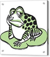 Sad Frog Acrylic Print