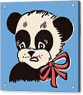 Sad Panda Bear Acrylic Print