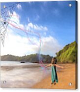 Sailing A Spider Web Kite Acrylic Print