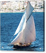 Sailing At Cannes Portrait Two Acrylic Print