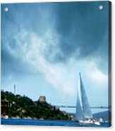 Sailing Boat In Istanbul Acrylic Print