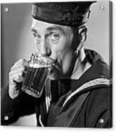 Sailor Drinking Beer Acrylic Print