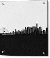 San Francisco Cityscape Art V2 Acrylic Print