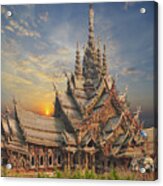 Sanctuary Of Truth, Pattaya, Thailand Acrylic Print