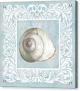 Sandy Shells Blue On Blue Snail Acrylic Print