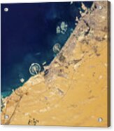 Satellite Image Of Dubai, United Arab Acrylic Print