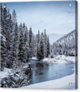 Scenic Yellowstone In Winter Acrylic Print