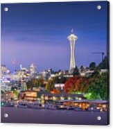 Seattle, Washington, Usa Skyline Acrylic Print