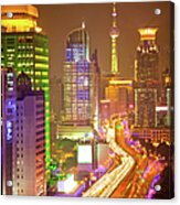 Shanghai Skyline Acrylic Print