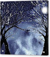 Silhouette Of Winter Magic Acrylic Print