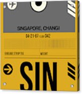 Sin Singapore Luggage Tag I Acrylic Print