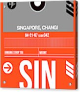 Sin Singapore Luggage Tag Ii Acrylic Print