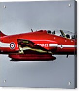Single Red Arrow In Flight Acrylic Print