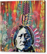 Sitting Bull Red Acrylic Print