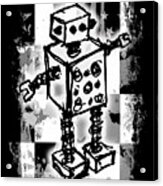 Sketched Robot Graphic Acrylic Print