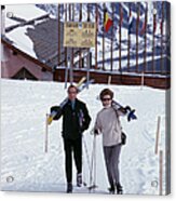 Skiers At St. Moritz Acrylic Print