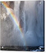 Skogafoss Waterfall Iceland Close Up Acrylic Print