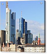 Skyscrapers Of Frankfurt Acrylic Print