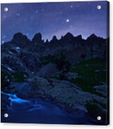 Sleepless Under Zodiac Ridge Acrylic Print