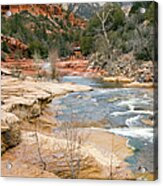 Slide Rock State Park In Winter Acrylic Print
