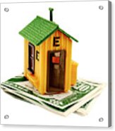 Small House On Paper Money Acrylic Print
