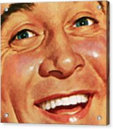 Smiling Man's Face Acrylic Print