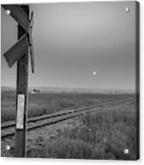 Smoke Haze Over The Prairie Acrylic Print