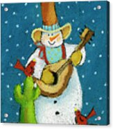 Snowman Cowboy Iv Acrylic Print