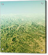 South Saddle Mountain 3d Render Topographic Map Horizon Acrylic Print