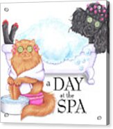 Spa Poodle Persian Acrylic Print