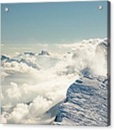 Spectacular Mountain Landscape In Winter Acrylic Print