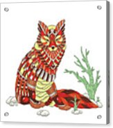Spirit Animals Fox Color Acrylic Print