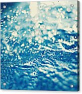 Splashing In The Blue Pool, Summer In Acrylic Print