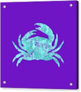 Sponge Crab Aqua Acrylic Print