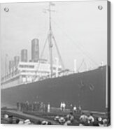 S.s. Aquitania Leaving Port Acrylic Print