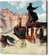 Stagecoach Chase Acrylic Print