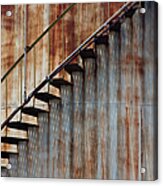 Staircase On A Rusting Iron Structure Acrylic Print