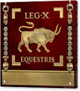 Standard Of The 10th Mounted Legion - Vexillum Of Legio X Equestris Acrylic Print