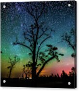 Starry Aurora Sky Acrylic Print
