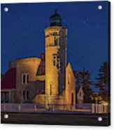 Starry Night At Old Mackinac Point Lighthouse Acrylic Print