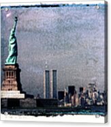 Statue Of Liberty And Lower Manhattan Acrylic Print