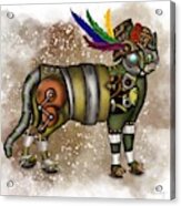 Steampunk Cat With Hat Acrylic Print