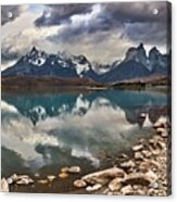 Still Lake With Reflection In Torres Acrylic Print