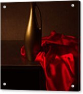 Still Life With Red Cloth Acrylic Print
