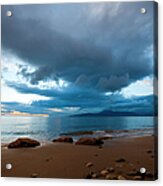 Storm At Idyllic Ocean Beach Acrylic Print