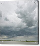 Storm Clouds Over Pond Acrylic Print