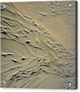 Streaming Beach Sand Ripples Abstract Acrylic Print
