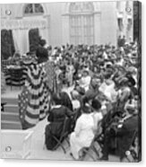 Suffrage Gathering With Flag Draped Acrylic Print