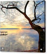 Sundown On Edinboro Lake Acrylic Print