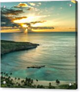 Sunrise Over Hanauma Bay On Oahu Hawaii Acrylic Print